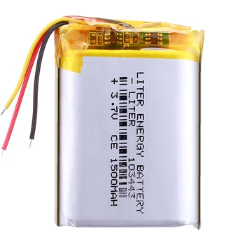 3 sort 3,7 V 1500MAH 103443 Lítium-Polimer akkumulátor A Légtisztító LED Korai Oktatás Gép MP3 MP4 GPS