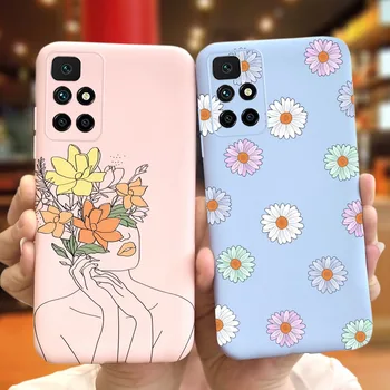 Luxus Virág Esetben A Xiaomi Redmi 10 Telefon Esetében 2021 Stílusos Lány Nyomtatott Puha Szilikon Redmi 10 Hátlap Redmi10 Coque Közelében