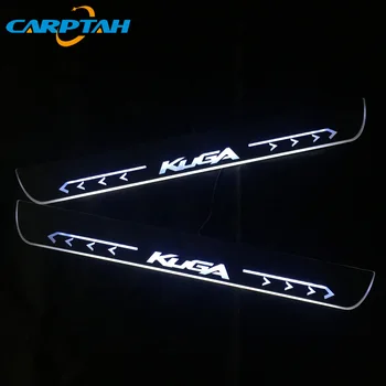 CARPTAH Mozgó Üdv fény Autó Külső Részek LED Ajtó Küszöb Papucs Lemez Dinamikus Streamer fény Ford Kuga 2013 - 2018 2019