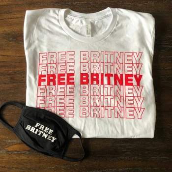 Ingyenes Britney női póló Pamut Plus Size Maximum Mentés Britney Nők Jogait Feminista Ruha #Freebritney Női Dropshipping
