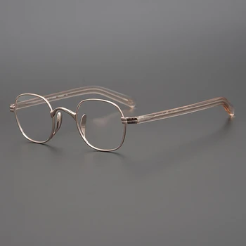 Divat Tiszta Titán Szemüveg Keret, Szemüveg Tartozékok, Téglalap Rövidlátás Szemüveges Férfi Retro Tér Szemüveg Férfiak Nők