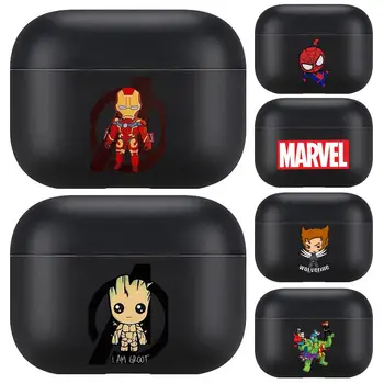 Marvel Avengers A Airpods pro 3 az esetben Védő Bluetooth Vezeték nélküli Fülhallgató Fedezni Air Pod airpod esetben air pod Esetben fekete