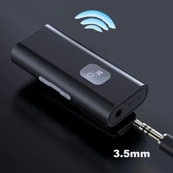 A Bluetooth-kompatibilis 5.0 Audio Receiver Vezeték nélküli Audio Adapter Támogatás Mikrofon, 3,5 mm-es AUX Adapter MP3 Lejátszó A7
