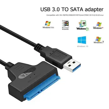5Gbps Magasság SpeedUSB 3.0 SATA Kábel, 2,5 colos HDD-SSD-Merevlemez-Meghajtó Külső Adapter Adatok Tápkábel 22 Pin Sata Kábel