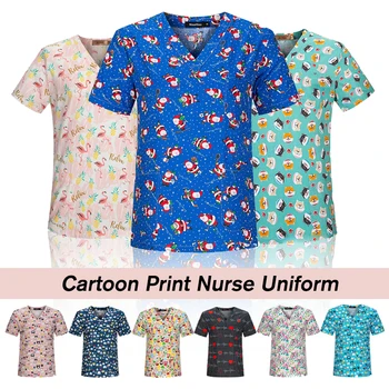 Kórházi Személyzet Scrubs Maximum Ápolási Egységes A Nők a Férfiak Fogászati Klinika Kellékek Nővér Munka T-shirt Scrubs Labor Egyenruhát Póló