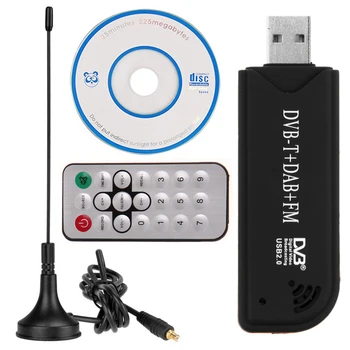 USB 2.0-s DVB-T-DAB FM SDR Vevő RTL2832U+R820T2 TV Tuner Antenna, Távirányító Támogatja a Valós idejű Digitális Videó