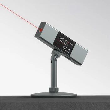 Hordozható Lézer Szög Digitális Szögmérő Inclinometer Szög Intézkedés 2 in 1 Laser Szinten Uralkodó Típus-C Töltés Lézeres Mérés