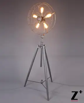 Ipari lámpa, Évjárat Rajongó állólámpa Szürke Vas készült ingyenes szállítás