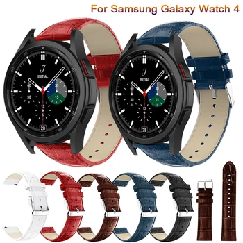 20mm-es Valódi Bőr Szíj Watchband Samsung Galaxy Watch4 40 44 mm/Óra 4 Klasszikus 42 46mm Eredeti Karkötő Karkötő, Öv