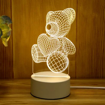 Valentin-Napi Ajándék a Szeretet 3D Akril LED-es Éjszakai Fény, hogy a Valentin-Nap Dekoráció Esküvői kedvezmények Koszorúslány Ajándék Romantikus Esküvői Dekoráció