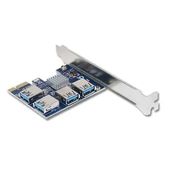 PCIE, hogy a PCI-E Adapter 1 Kapcsolja 4 PCI-Express Slot 1x, hogy 16x USB 3.0 Bányászati Különleges Kelő Kártya PCI-e Konverter BTC Bányász Bányász
