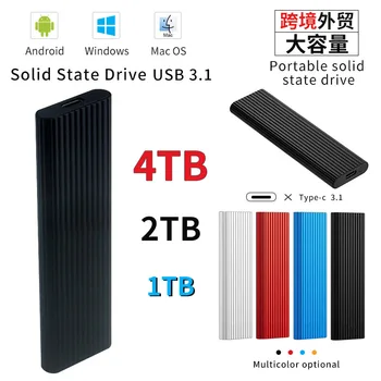 Mini Hordozható SSD 1 tb-os 2 tb-os Külső SSD-1 t-2 t-Hordozható szilárdtestalapú Meghajtó USB 3.1 Gen2 C Típusú SSD Merevlemez Laptop