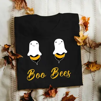 Boo Méhek Párok Legyen Halloween Jelmez Vicces Fél Vintage Férfi T-Shirt, Szülő-gyermek, 100% pamut póló kiváló minőségű