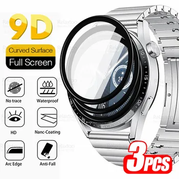 A Huawei Óra GT 3 Üveg 3pcs 9D Ívelt Puha Védő Üveg Huawey WatchGT3 46mm GT3 42mm Smartwatch Képernyő Védő Fólia
