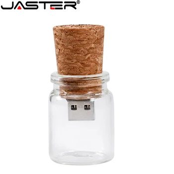 JASTER Fa Drift Üveg USB Flash Meghajtó pendrive 2.0 128 GB 64 gb-os Ingyenes Egyéni LOGÓ USB Üveg Tartani Kívánó Csík