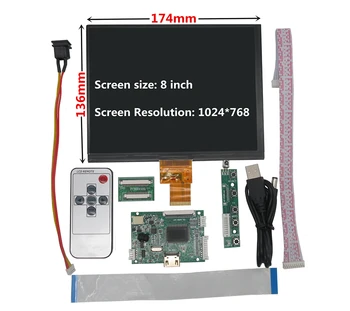 8 Hüvelykes IPS LCD Kijelző Monitor HDMI-Kompatibilis Illesztőprogram-Ellenőrző Boardfor Raspberry Pi Banán/Narancs Pi Mini Számítógép