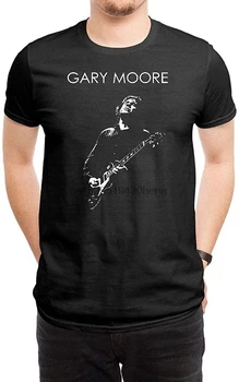 LILILOV Férfi póló Gary Moore Poszter Fekete