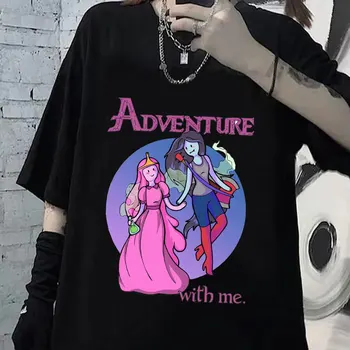 Marceline Vámpír Királynő Élőben Candy Kocsmában Rövid Ujjú Vicces Tervezési Kalandra Anime T-shirt Esztétikai Férfiak Tumblr Póló