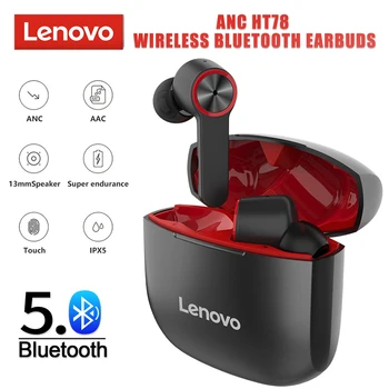 Lenovo HT78 ANC Aktív zajcsökkentés 20-23dB TWS Vezeték nélküli Bluetooth-Gaming Headset Touch Control Vízálló HD Hívás