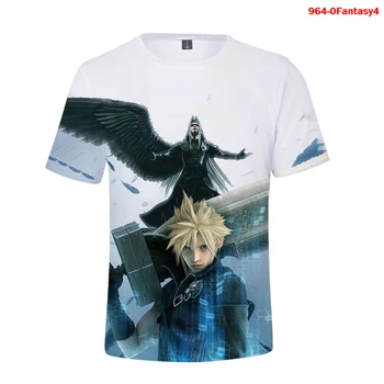 Final Fantasy VII Remake Tshirt 3d Nyomtatott Női Rövid Ujjú Divat Póló, Alkalmi póló Femme Streetwear Maximum Harajuku