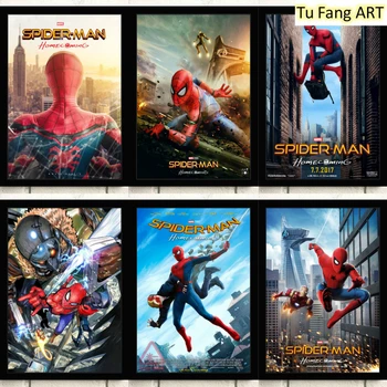 A Marvel Vászon Festmény, Poszterek, Nyomatok, Wall Art Spider-Man Hősök Visszatérnek Északi Képek Élő Gyerek Szoba Dekoráció
