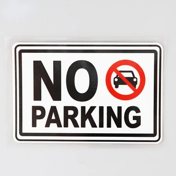 Figyelmeztetés Nem parkolhat Matrica PVC Autó Matrica Vízálló, valamint Fényvédő Személyre szabott Matricák,13CM*8CM