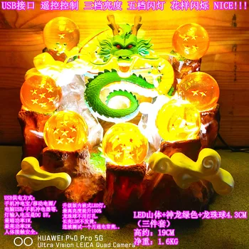 Anime Dragon Ball LED Világító WCF Kézzel Készített Jöttetek Háttér Bázis Shenron Konzol Modell Díszek