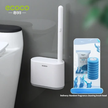 ECOCO Eldobható Wc Kefe Tisztító Folyadék Falra Szerelhető Tisztító Eszköz Fürdőszoba Tisztító Kefe Csere Fej Tartozékok Új
