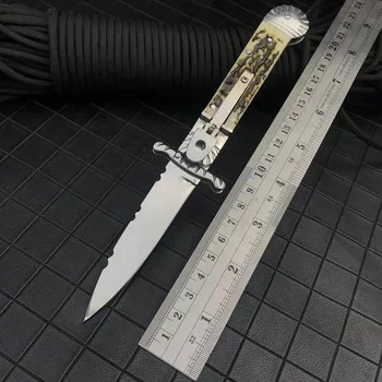 D2 acél összecsukható zsebében túlélési kemping kültéri magas keménységű önvédelem gyűjtemény taktikai dzsungel eszköz kés