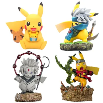 Pokemon Japán Anime Ábra Pikachu Mert Naruto Figura, akciófigura kawaii room decor Gyűjtemények Modell Baba Játékok Gyerekeknek Ajándékokat