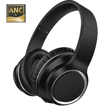 ANC Vezeték nélküli Fejhallgató Aktív zajszűrő Bluetooth Headset Összecsukható hi-fi Mély Basszus Fülhallgató Mikrofonnal a Zene