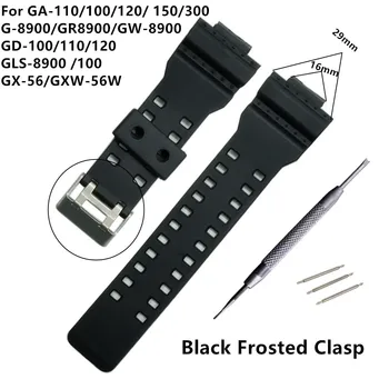 16 mm-es Kiváló Minőségű PU Watchband a Casio G-Shock GA-GA 110-100 GD-100 Férfi Sport Vízálló Csere Karkötő Zenekar Szíj Piros