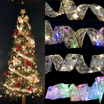 Karácsonyi Szalag LED Vízálló A karácsonyfa Dekoráció, Fali Ablak Otthon Dekoráció Új Év 2022