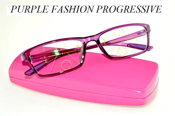Clara Vida 2018 Új design nők lila progresszív esetén magas minőségű, bifokális, multifokális olvasó szemüveg +1 +1,5 +4 HOZZÁADÁSA