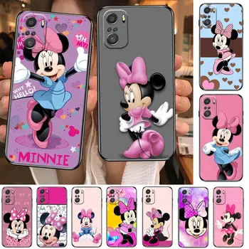 Rózsaszín Disney Minnie Egér Pókember képregény Telefon Esetében A XiaoMi Redmi Megjegyzés 10 9 -9 8 7 6 5 Pro s T Fekete Borító Szilikon Vissza