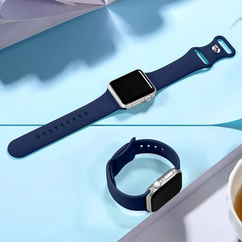 Szilikon zenekar Apple óraszíj 44mm 40mm 38mm 42mm Gumi watchband smartwatch correa karkötő iWatch serie 3 4 5 6 se