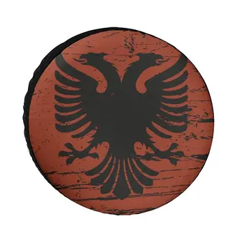 Sas Albánia Univerzum Felfedezése Gumiabroncs Kiterjed Kerék Fedezze Védő, Időjárásálló, UV-Védelem Pótkerék Fedél