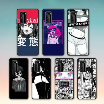 Hentai Harajuku Anime Lány Telefon tok Samsung S8 S9 S10-E S20 S21 S30 5G Edge plus lite Fedezze Fundas coque közelében