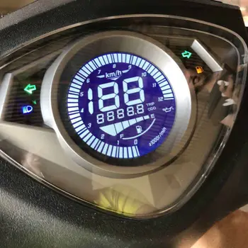 Elektromos LCD kijelző MOTOR YAMAHA 100RSZ 125 ÁTALAKÍTÁS RÉSZE, sebességmérő, fordulatszámmérő olaj mérő eszköz robogó