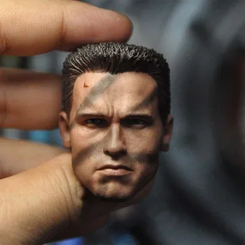 1/6 Arnold T800 Schwarzenegger Fejét Farag Camo Festett Fej Faragás Modell Illik 12 inch Férfi Katona Figura Test