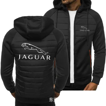 2021 Őszi Téli Új Jaguar Logo Férfi Kapucnis Cipzáras Ing, Divat, Sport, Tornaterem Kabát Walker Kabát