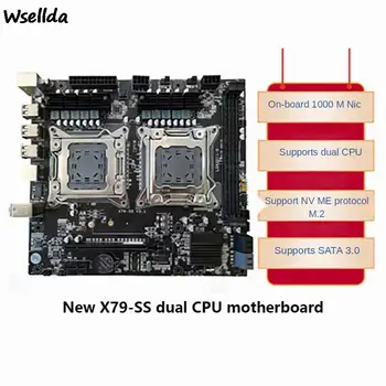 X79-SS dual-channel CPU eredeti számítógép alaplap 2011 pin támogatja a DDR3 memória E5-2680V2 kit x99 Xeon e5 2620 v3 kit ryzen