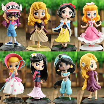 Disney Q Posket Figura Princesse Kusza Rapunzel Ariel Elsa Hableány Bella Ábra Játékok Torta, Autó Dekoráció Születésnapi Ajándék