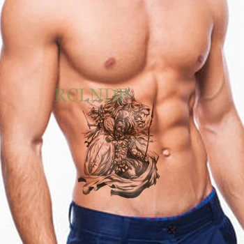 Vízálló Ideiglenes Tetoválás Matrica ókori Rómában Spártai harcos hős oroszlán tatto matricák flash tetoválás hamis tetoválás a férfiak