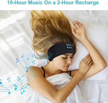 Fejpánt Bluetooth Alszik Fejhallgató Sport Vékony, Puha, Rugalmas, Kényelmes Vezeték nélküli Zenét Fülhallgató Szem Maszk Oldalon Alvó