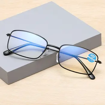 Anti Blue-ray Olvasó Szemüveg Fém Keret Négyzet Távollátás Szemüveg Divat, a Nők Messze Elől Szemüveg Vision Care +1.0~+4.0