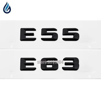 A csomagtér Fedél Hátsó Embléma Jelvény Chrome Leveleket E 55 E 63 A Mercedes-Benz AMG W115 W123 W124 W210 W211 W212 W207 E-OSZTÁLY E55 E63