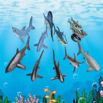 Nyílt tengeri Hal Modell Kijelző Tanulás Nagy Fehér Cápa Játék Beállítva Óvoda, Fiúk, Gyerekek, Gyerekek,