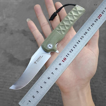 SHOOZIZ összecsukható kés 14C28N acél Penge flipper Vászon Mikta kezelni zsebkés golyóscsapágyak kerti kemping EDC eszköz kés