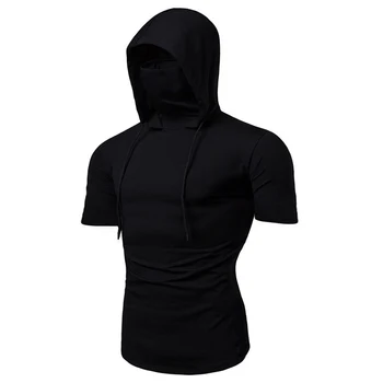 Férfi T-Shirt Ninja Ruha Rövid Ujjú Kapucnis Maszk Ruházat 2021 Nyáron Új, Személyre szabott Szakaszon Fitness póló Plusz Méret 3XL